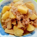 じゃがいもとエリンギ豚肉の煮物